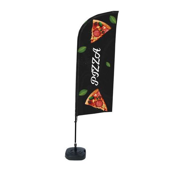 Beach flag base remplissable Pizza - Français - Showdown Displays