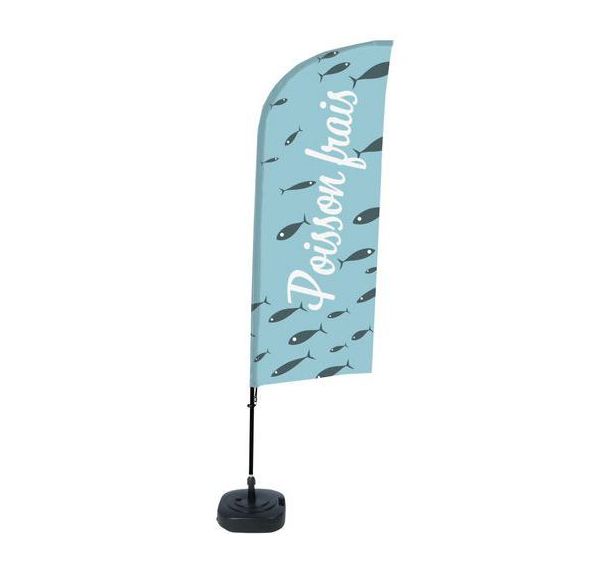 Beach flag base remplissable Poisson - Français - Showdown Displays