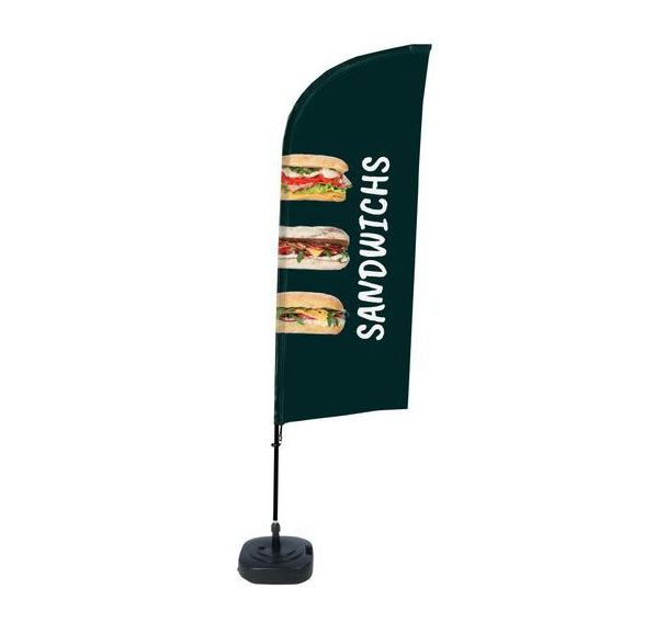 Beach flag base remplissable Sandwichs - Français - Showdown Displays