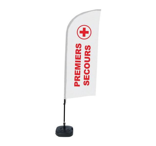 Beach flag base remplissable Secours - Français - Showdown Displays