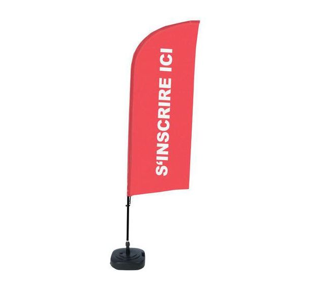 Beach flag base remplissable Signez ici - Français - Showdown Displays