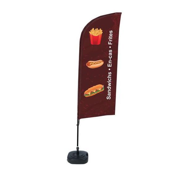 Beach flag base remplissable Snacks - Français - Showdown Displays