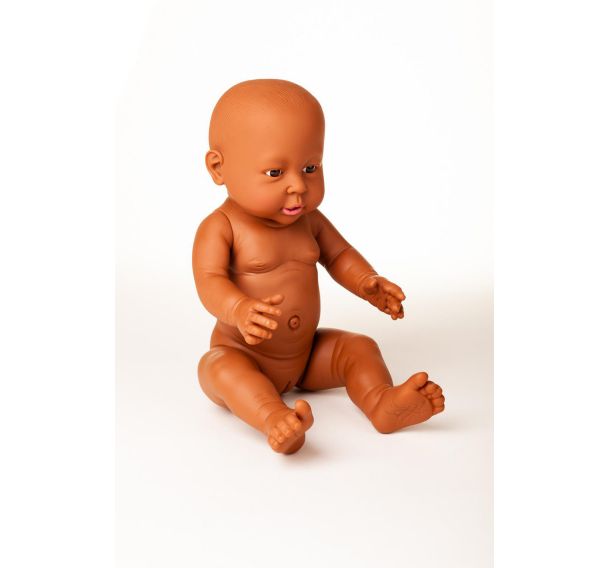 Bébé africain fille 40 cm sans cheveux