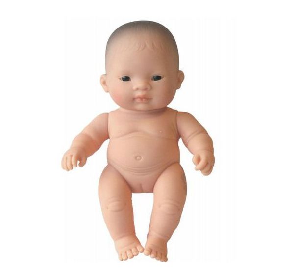 Bébé asiatique fille 21 cm sans cheveux