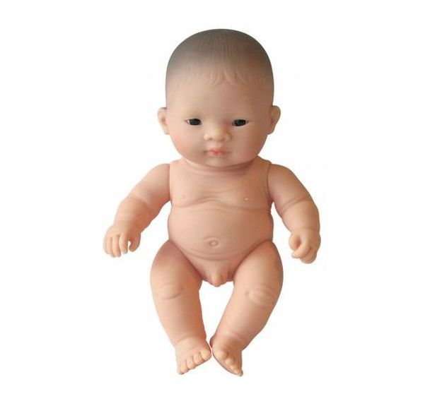 Bébé asiatique garçon 21 cm sans cheveux