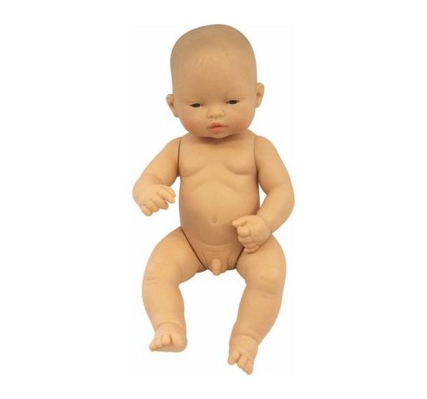 Bébé asiatique garçon 32 cm sans cheveux