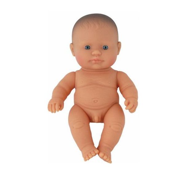 Bébé européen garçon 21 cm sans cheveux
