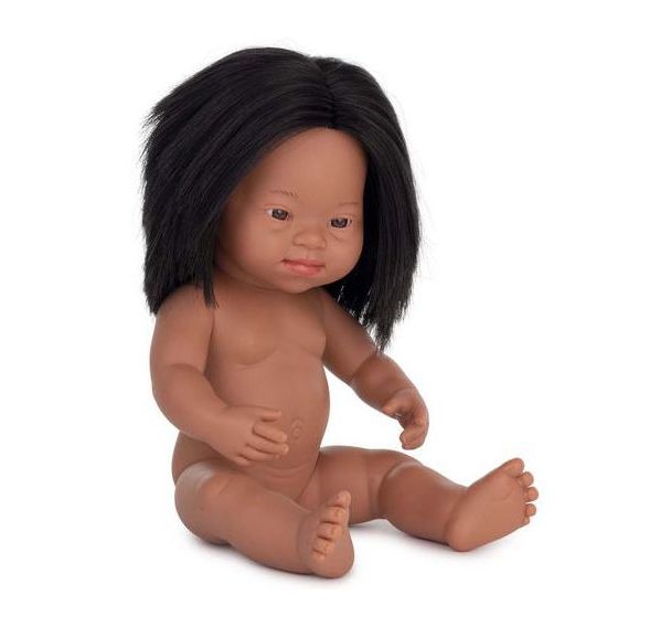 Bébé fille sud américaine cheveux syndrome Down 38cm