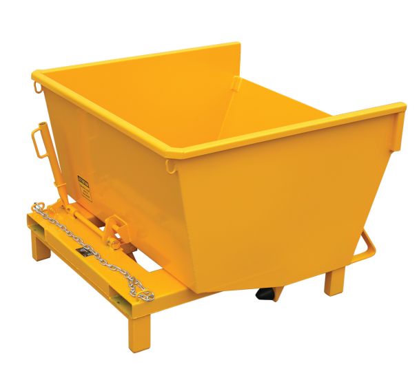 Benne à copeaux autobasculante - hauteur réduite, sur socle - Goubard