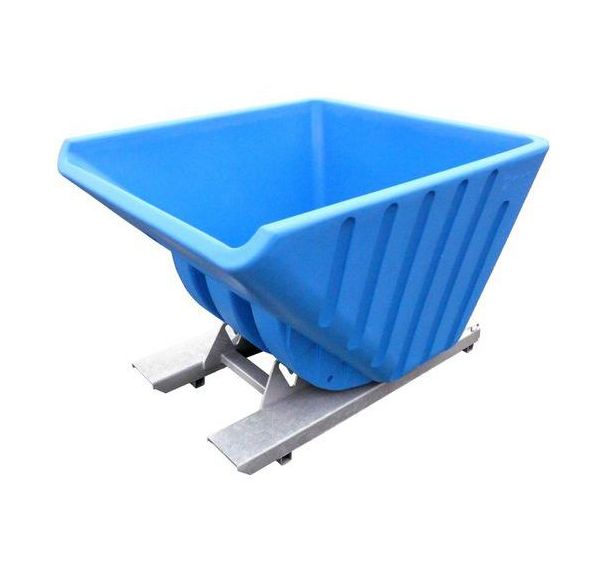 Benne autobasculante en polyéthylène GM - Galvanisée - 635 L