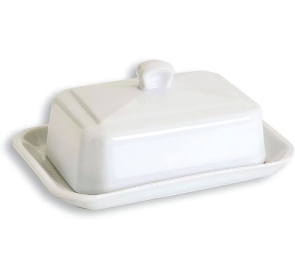 Beurrier blanc rectangulaire 250g