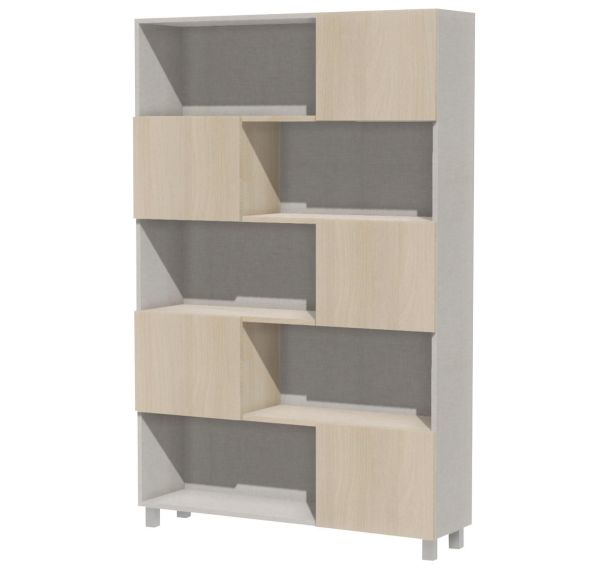 Bibliothèque 5 portes Identité Largeur 120 cm - Manutan Expert