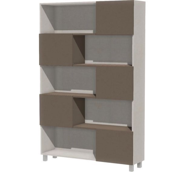 Bibliothèque 5 portes Identité Largeur 120 cm - Manutan Expert