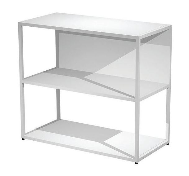 Bibliothèque basse Razor - Structure en métal blanc - Artarredi