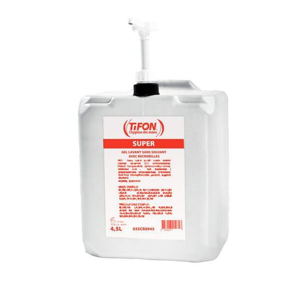 Bidon 4,5 L savon microbille gel beige Tifon