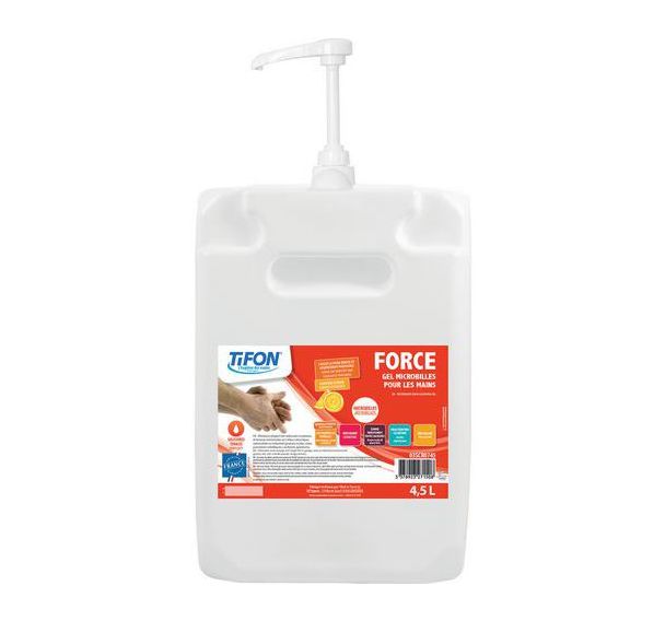 Bidon de 4,5L savon microbille gel rouge Tifon