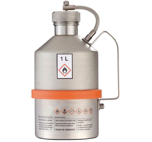 Bidon de sécurité inox - Capacité 1 à 5 L