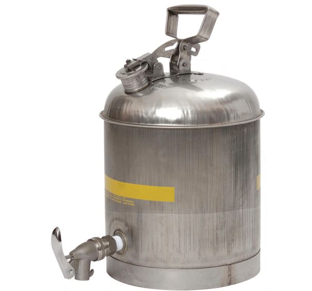 Bidon en acier inoxydable et robinet ECO avec joint en néoprène