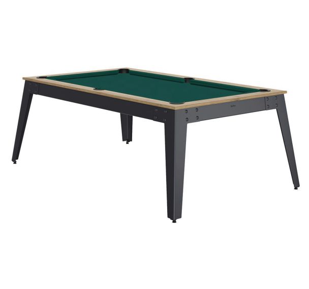 Billard Steel cadre chêne sablé - pieds gris Rene Pierre