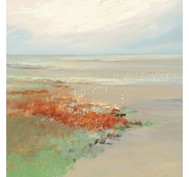 Birds of passage 80x80 cm - Châssis 4 cm avec effet miroir