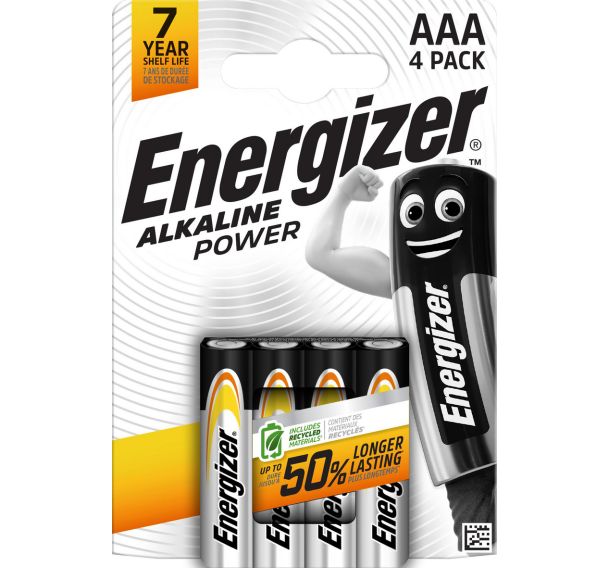 Blister 4 piles bâtons Energizer