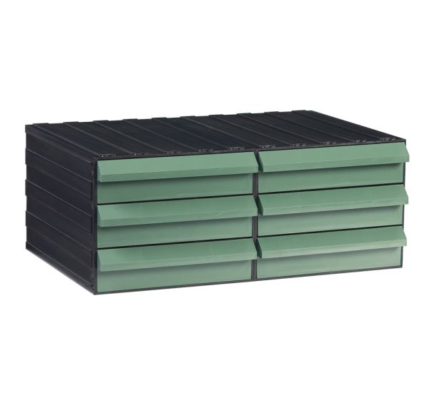 Bloc-tiroirs Modèle 56,2x39x22,8 Nb de tiroirs: 6 Vert