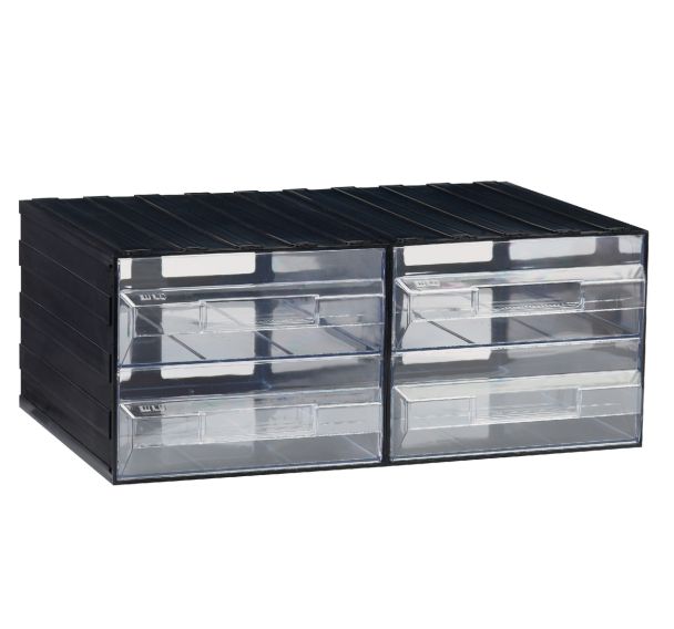 Bloc-tiroirs Modèle 56,2x39x22,8 Nb de tiroirs: 4 Transparent