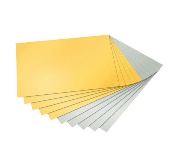 Bloc 10 feuilles carton 21x29.7 cm 300g 5 or 5 argent