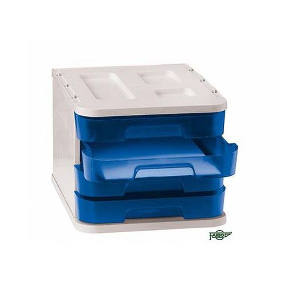 Bloc 4 tiroirs bleu