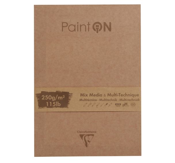 Bloc 50 feuilles PaintON Assorti 250g - Clairefontaine