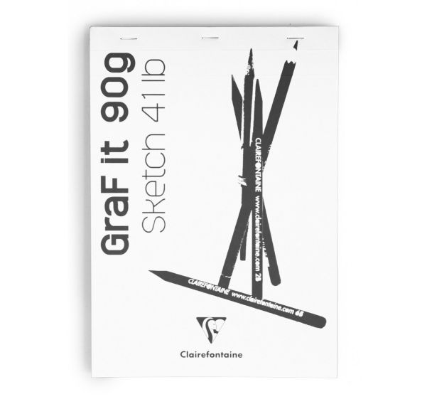 Bloc GraF'iT 90g blanc - Clairefontaine