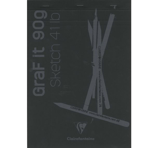 Bloc GraF'iT 90g noir - Clairefontaine