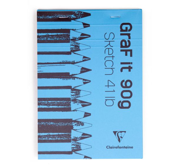 Bloc GraF'iT  A6 80 feuilles 90g Bleu n°58 O