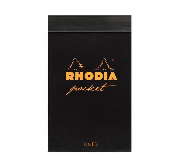 Bloc Pocket noir 7,5x12 cm 40 feuillets ligné 80g