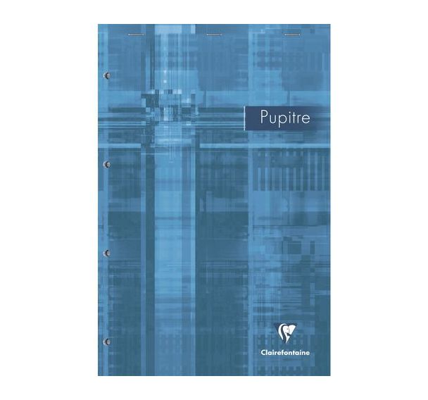 Bloc Pupitre 21x31,8cm perforé 4 trous - Clairefontaine