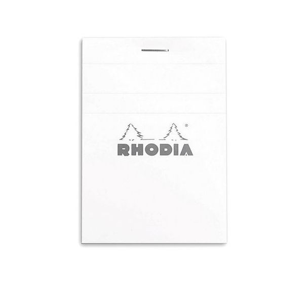 Bloc agrafé blanc petits carreaux - Rhodia