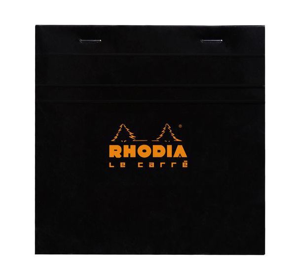 Bloc agrafé noir petits carreaux - Rhodia