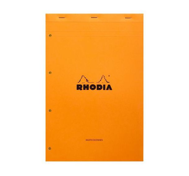 Bloc agrafé orange N 119 audit 21x31,8 cm multicolonnes 80g