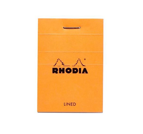 Bloc agrafé orange ligné 80 feuillets - Rhodia