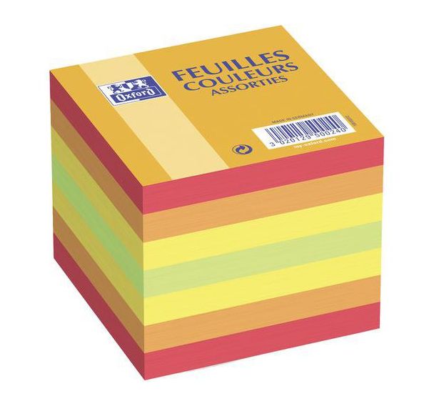 Bloc cube 90x90 80g assorti