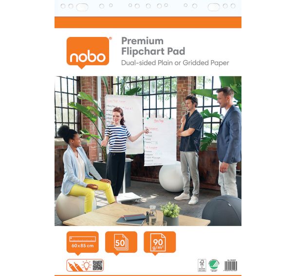 Bloc de 50 feuilles pour paper board - 60x89 cm - Nobo
