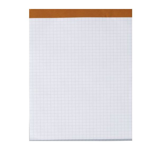 Bloc de bureau agrafé sans couverture - 200 pages - 56 g - Petits carreaux