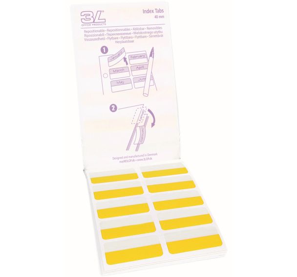 Bloc de marque-pages repositionnables - 12 x 40 mm