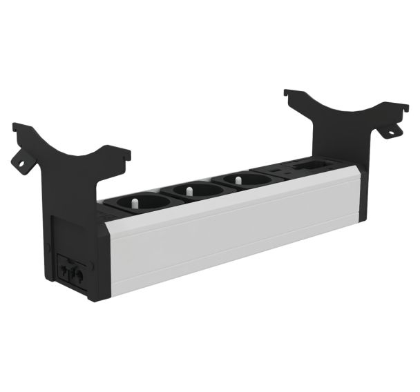 Bloc électrique p/Top Access - 3PC + 1 USB A + 1 USB C depart Noir