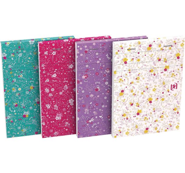 Bloc flowers agrafé 105x148 160 pages 90g ligné 6mm