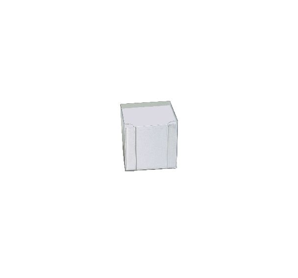 Bloc mémo cubique - Plastique - Blanc