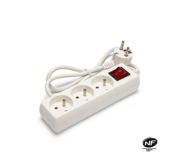 Bloc multiprise 3x16A avec interrupteur, 1m