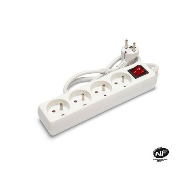 Bloc multiprise 4x16A avec interrupteur, 1m - Velamp
