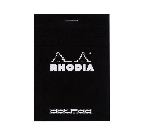 Bloc noir agrafé réglure dot - Rhodia