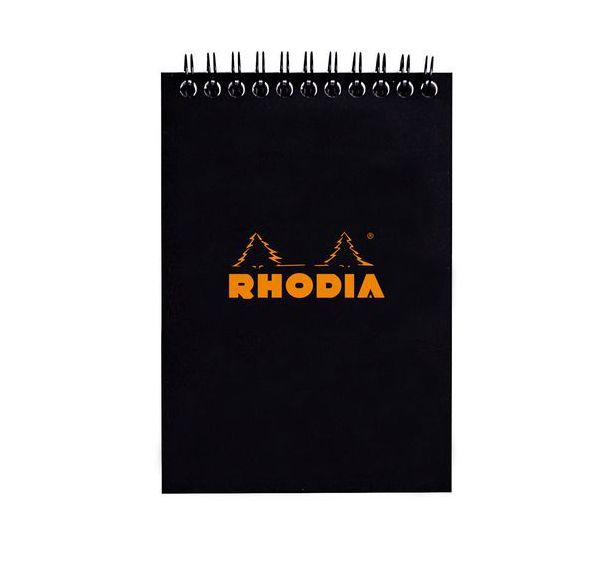 Bloc noir reliure intégrale petits carreaux - Rhodia